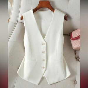 White Blazer Top